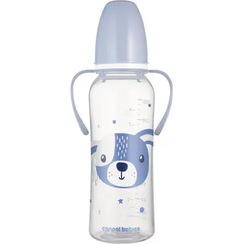Kojenecká láhev Canpol babies Lahev úzkohrdlá s úchyty CUTE ANIMALS 250ml pejsek