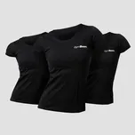 GymBeam Dámské tričko Basic 3Pack Black L - 3pack černá