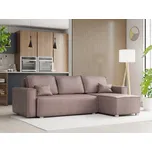 Starorůžová rohová pohovka SMART COSARO, oboustranná + 2 polštářky ZDARMA