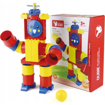 ostatní stavebnice Vzdělávací Stavebnice Wange DUBIE 420 - TubeGame Trubkový robot, 40 dílků