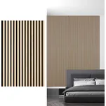 Akustický obkladový panel dub světlý, MDF, dřevo, plsť, 1200 × 560 × 18 mm, dub světlý 106207703