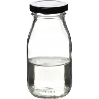 Láhev Skleněná láhev HOLLIE CLEAR 200 Ml se šroubovacím uzávěrem