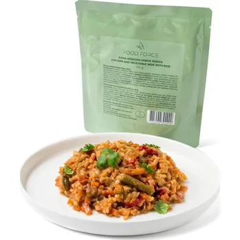 Speciální výživa Hotové MRE jídlo Food Force Kuřecí maso s wok zeleninou a rýží