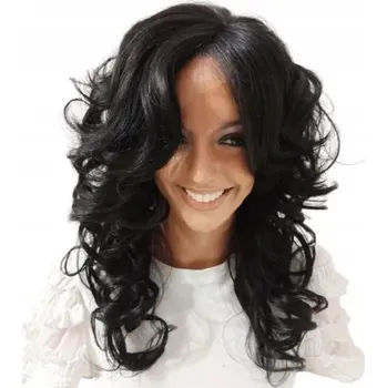 Paruka Paruka dlouhé syntetické vlasy černá Mona