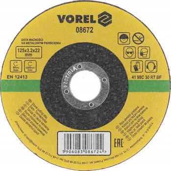 Řezný kotouč Vorel Kotouč na řezání kamene 125x3,2x22 mm 08672