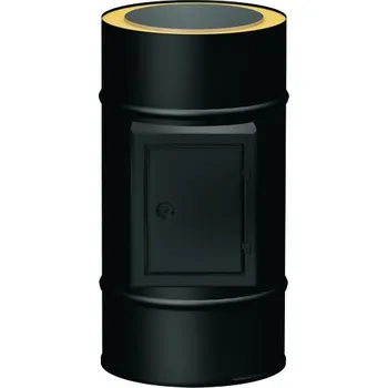 Střecha Komíny CZ Čistící díl s dvířky 150/30mm (+SP) Povrch: Černý R9005