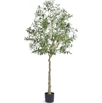 umělá květina Umělý olivovník VEVOR, 1,8 m vysoká umělá rostlina, bezpečný PE materiál a ochrana proti převrácení, nenáročná rostlina, realistický zelený umělý květináč pro domácí kancelář, sklad, interiér, exteriér