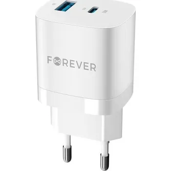 Mobilní telefon Rychlonabíječka do sítě Forever TC-05 PD+USB GaN 33W bílá
