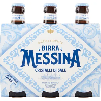Pivo Messina pivo s krystaly soli sklo 5% 3x330ml