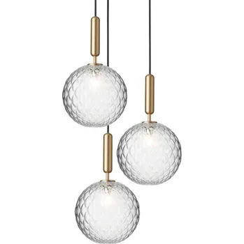 Nuura Závěsné svítidlo Miira 3 Large, brass/optic clear