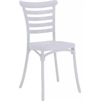 Jídelní židle Stohovatelná židle SAVITO, bílá - SLEVA 3% s kodem radost25