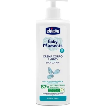 CHICCO Mléko tělové s dávkovačem Baby Moments 87 % přírodních složek 500 ml