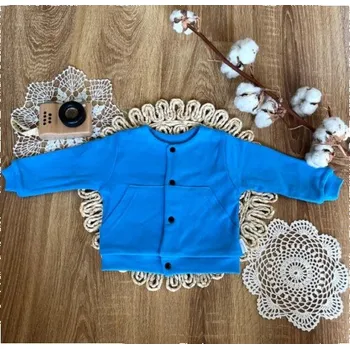 Dětská dvouvrstvá mikina,kabátek, bavlna, Město, Mamatti, modrá