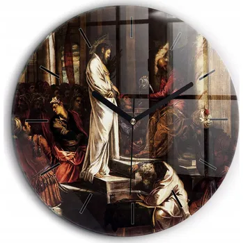 Hodiny Nástěnné hodiny SacroArte, hnědé, 60 cm