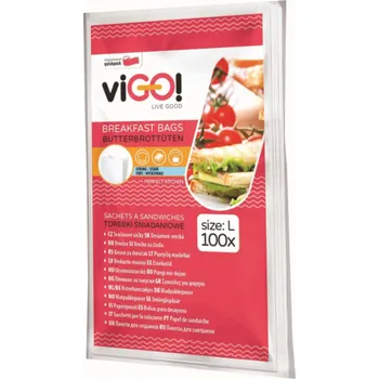 Sáček na potraviny Sáček svačinový papírový 100 ks odolný vůči mastnotě V