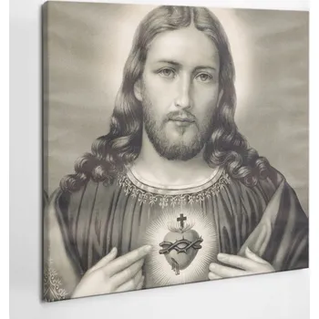 Obraz Výtisk na Plátně Do pokoje Portrét Srdce Ježíše Krista 60x60 cm