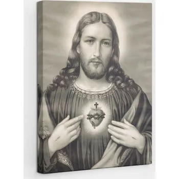 Obraz Výtisk HD Foto-Obraz na Zeď Portrét Srdce Ježíše Krista 20x30 cm
