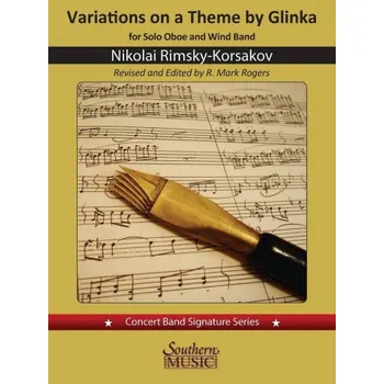 Nikolaj Rimskij-Korsakov: Variations on a Theme by Glinka (noty pro hoboj, dechový orchestr, party, partitura)