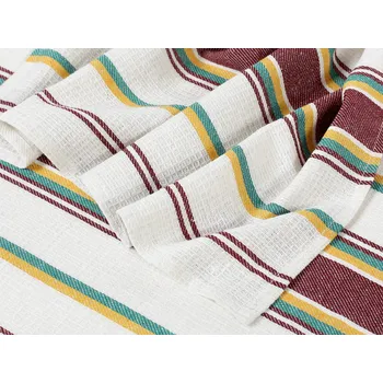 Utěrka Dreamy Linens Kuchyňská utěrka, hnědá a zelená Classic režná Dreamy Linens