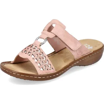 Dámské pantofle Dámské nazouváky RIEKER 60887-31 růžová S4 42