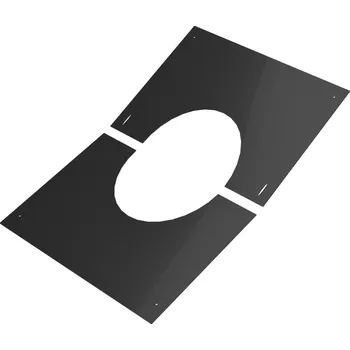 Střecha Komíny CZ Dvojdílný krycí plech 510x672mm 30-50° 200/30 mm Povrch: Černý R9005