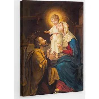 Obraz Krásný Dárek Foto-obraz na plátně Vertikální Svatá Rodina s Ježíšem 40x60