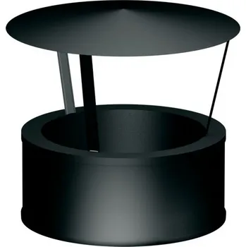 Komín Komíny CZ Uzávěr vedení +stříška černé 150-30 mm