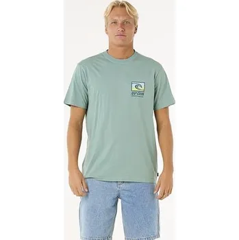 Pánské oblečení tričko Rip Curl RAW ENERGY TRAD TEE Blue Lagoon velikost S