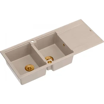 Granitový dřez Quadron Evan dřez graniteq 116x50 cm béžová HQE11650U2_PVDC1_P2O
