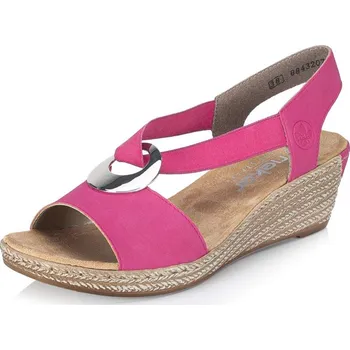 Dámská obuv Dámské sandály RIEKER 624H6-32 růžová S5 41