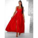 Červené elegantní dlouhé šaty FAIRYTALE