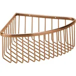 Bemeta Amber Polička rohová 205 x 205 mm, drátěná, vysoká, mosaz, coffee gold, 155208312