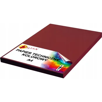 Kancelářský papír Technický papír A4 270g bordó (vínový) 50 listů