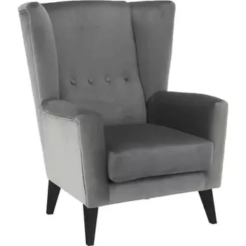 Křeslo Křeslo-ušák Rodeza - světle šedá / černá - SLEVA 3% s kodem radost25