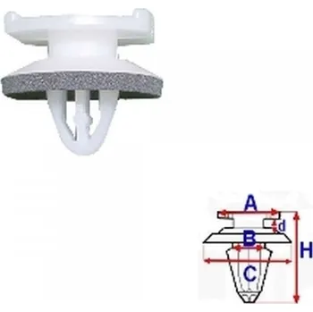 Blatník karosérie Spona boční lišty / nakládacích dveří IVECO DAILY 06- 504101707 ROMIX