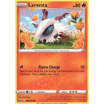 Karetní hra Pokémon CRE 023/198 Larvesta - Chilling Reign Stav: Near Mint, Verze: NORMAL