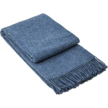 deka Vlněný pléd modrý s melírem