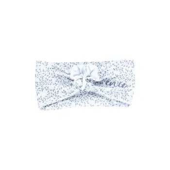 Kojenecká čepice enie baby Dětská čelenka Happy 0-3m Grey Leaves