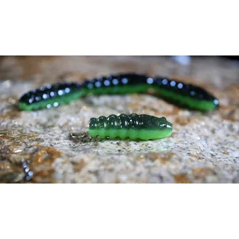 Umělá nástraha TROUT GRUB L 3 x 25 mm REDBASS - BLACK/GREEN