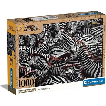 Puzzle Clementoni Puzzle 39729 National Geographic Zebry 1000 dílků