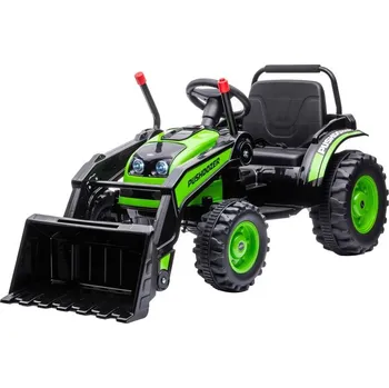Dětské elektrovozidlo Mamido Dětský elektrický traktor s lopatou zelený