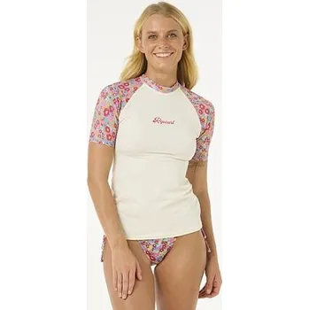 Pánské tričko Lykra Rip Curl LAS FLORES SS UPF RASH VEST Multico velikost S