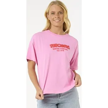 Dámské tričko Tričko Rip Curl SURF PUFF RELAXED TEE Pink velikost M
