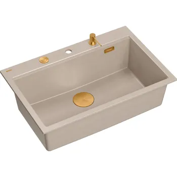 Granitový dřez Quadron Marc dřez graniteq 76x50 cm béžová HQM7650U2_PVDC1