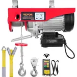 Elektrický kladkostroj VEVOR 2200 lb elektrický naviják s ocelovým lanem 1600 W 220 V bezdrátové dálkové ovládání, zvedací elektrický zvedák přenosný naviják elektrický naviják