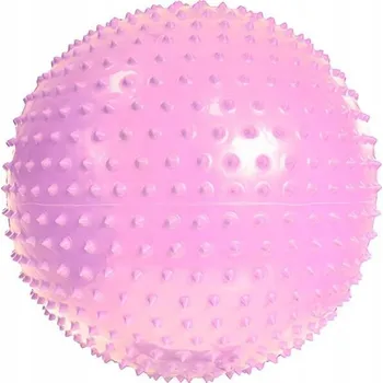 Gymnastický míč GYMNASTICKÝ FITNESS MÍČ S MASÁŽNÍMI BODY PRO CVIČENÍ PROFIT 55 CM RŮŽOVÝ