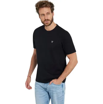 Pánské tričko GUESS SS CN PATCH TEE M4YI0AKCCM1 JBLK L Velikost: XXL