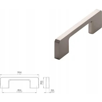 Nábytkové kování Nábytková úchytka SIRO 2027-108ZN21, vzhled nerezové oceli