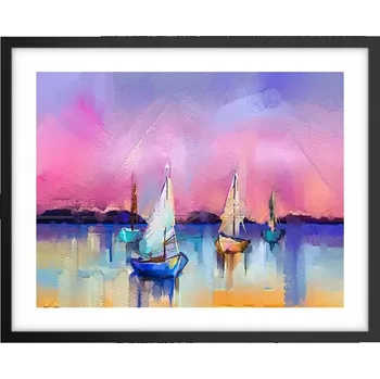 Obraz Foto obraz plakát na zeď v černém rámu 50x40 krajina do obýváku