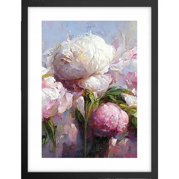 Obraz Obraz plakát v černém rámu do obýváku 30x40 květiny foto plakáty na zeď